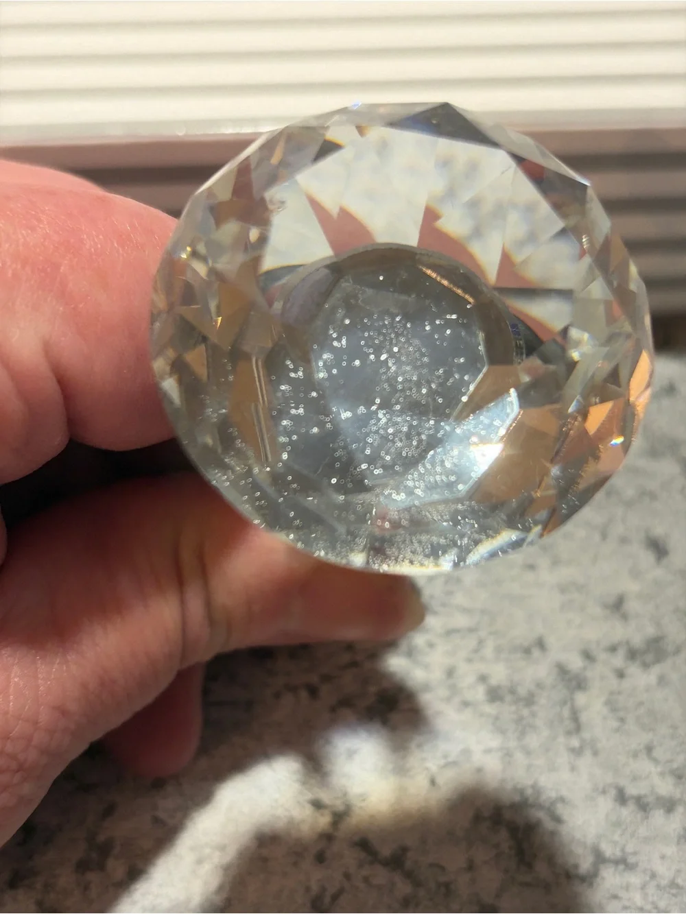 Diamond-Style Top Wine Stopper-Elegant Crystal-Look Decorative Bottle Sealer NIB